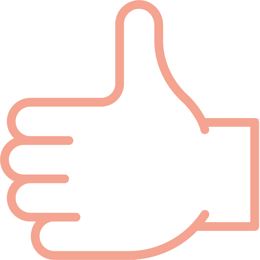 icono dedo pulgar hacia arriba